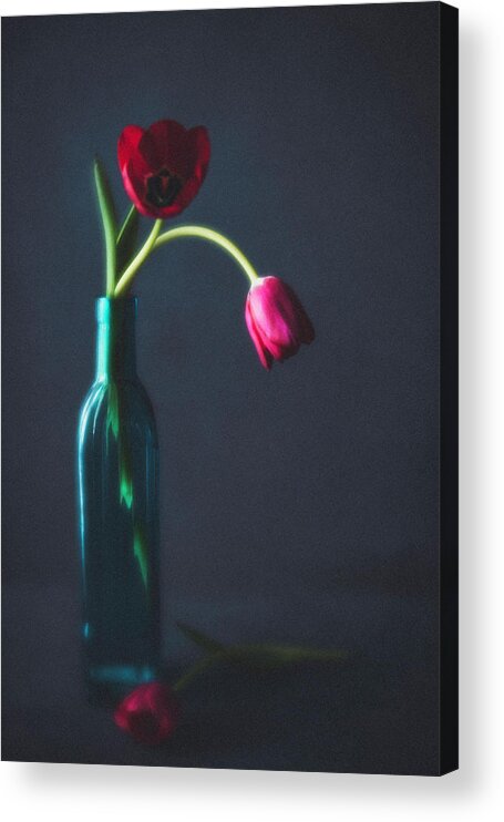 Mother's Day Acrylic Print featuring the photograph Tulip Still Life For Mothers Day by Catlane