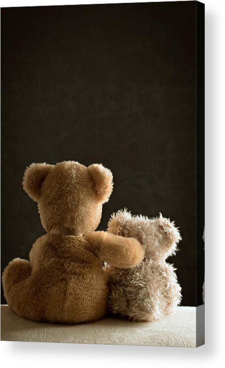 Two Acrylic Print featuring the photograph Two Teddy Bears by Amanda Elwell