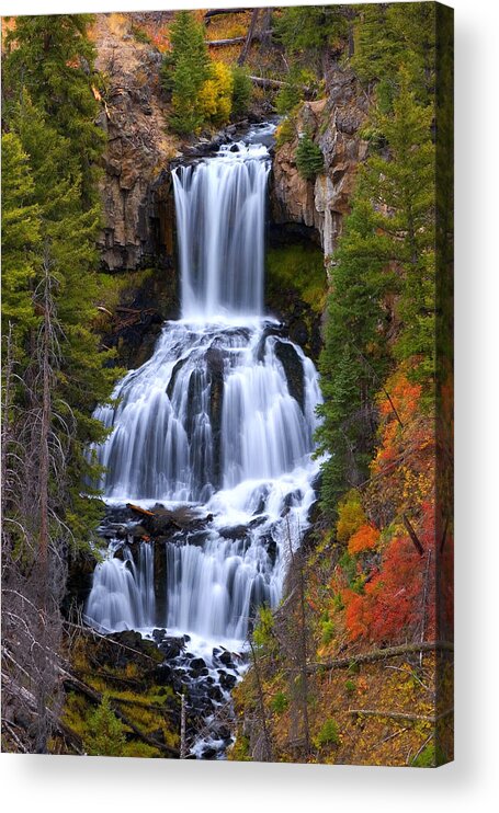 Undine Falls Acrylic Print featuring the photograph Undine Falls by Aaron Whittemore