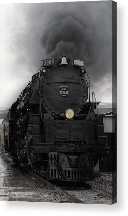 Steam Acrylic Print featuring the photograph Union Pacific 3985 by Sumi Martin