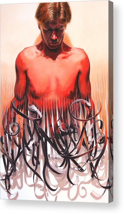 Figurative Acrylic Print featuring the painting Unraveled by Denny Bond