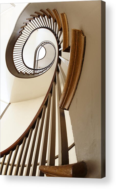 Architecture Acrylic Print featuring the photograph Up Stairs by Alexey Stiop