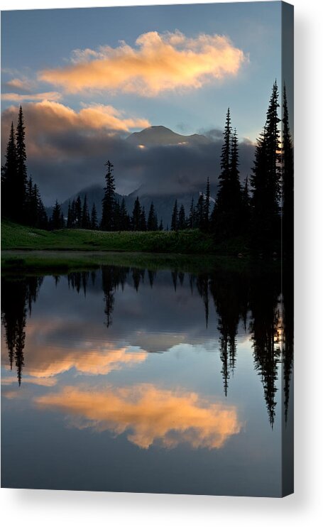Alpine Acrylic Print featuring the photograph Upper Tipsoo Lake Sunset by Michael Russell