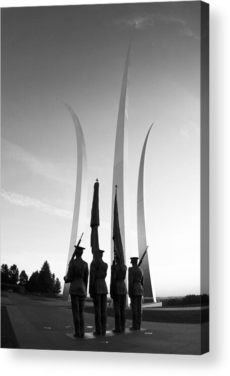 Air Force Memorial Acrylic Print featuring the photograph USAF Memorial by Mitch Cat