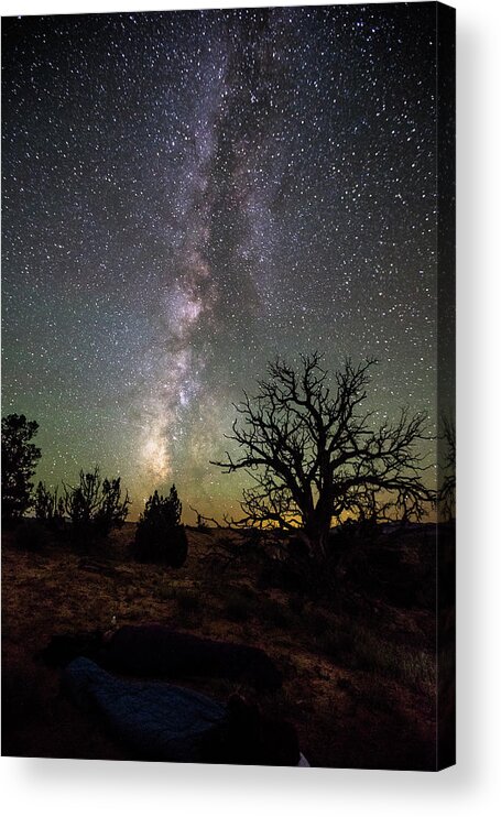 Tranquility Acrylic Print featuring the photograph Utah Milky Way Camping Under Stars by Cory Campbell