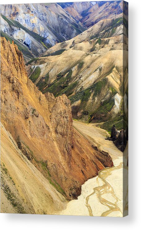 Nis Acrylic Print featuring the photograph Valley Through Rhyolite Mountains by Mart Smit