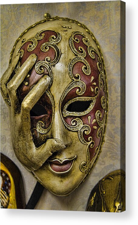 Venetian Acrylic Print featuring the photograph Venetian Carnaval Mask by David Smith