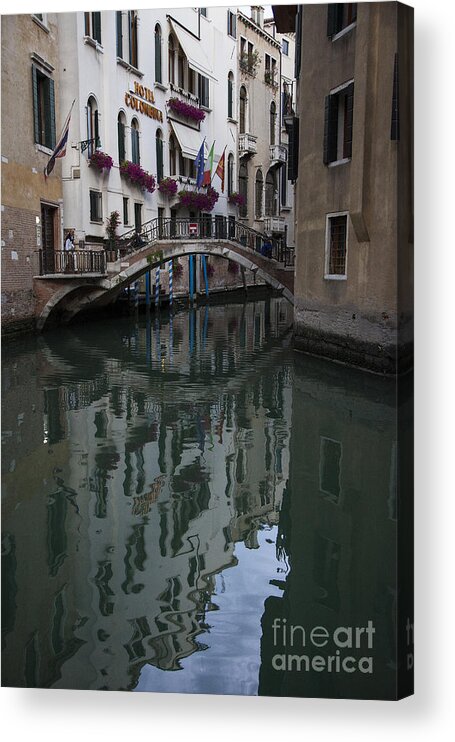 Venice Acrylic Print featuring the photograph Venice Canal by Timothy Johnson