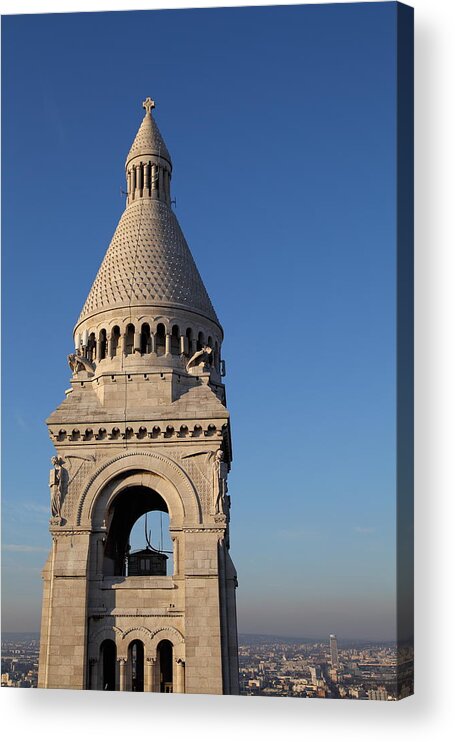 And Acrylic Print featuring the photograph View from Basilica of the Sacred Heart of Paris - Sacre Coeur - Paris France - 011324 by DC Photographer