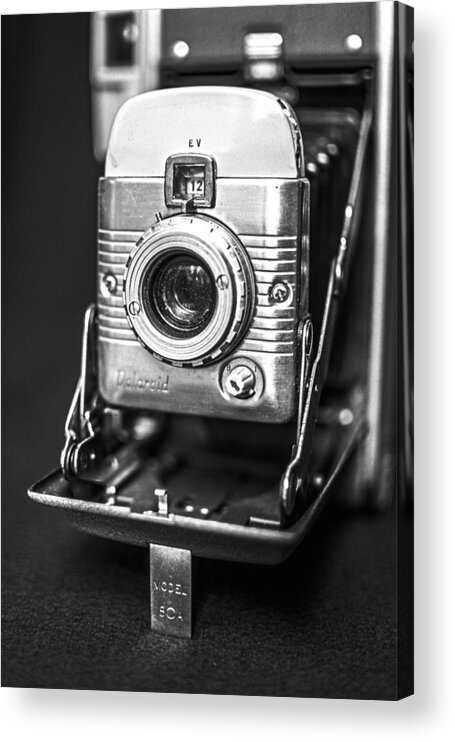 Vintage Acrylic Print featuring the photograph Vintage Polaroid Land Camera Model 80A by Jon Woodhams