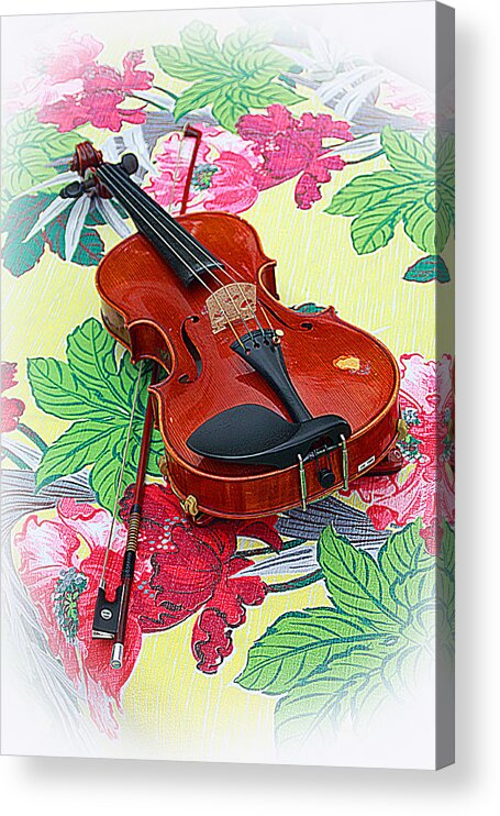 Violin Acrylic Print featuring the photograph Violin by Pat Moore