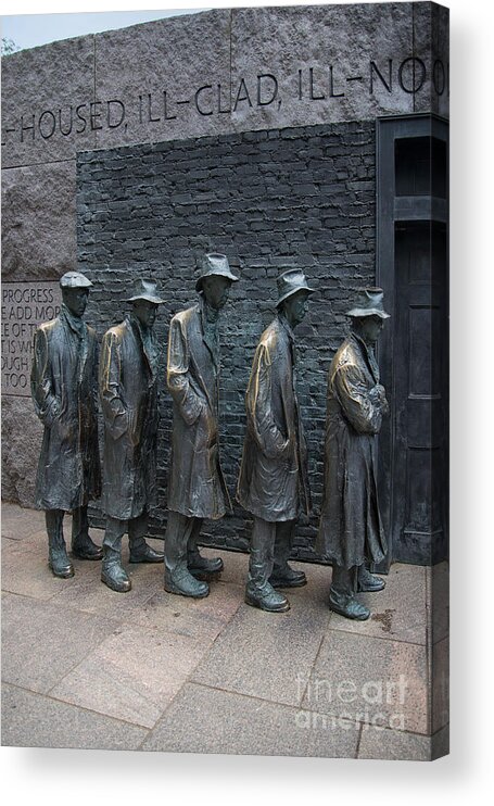 Exterior Acrylic Print featuring the digital art Waiting In Line by Carol Ailles
