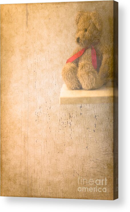 Teddy Bear Acrylic Print featuring the photograph Waiting by Jan Bickerton