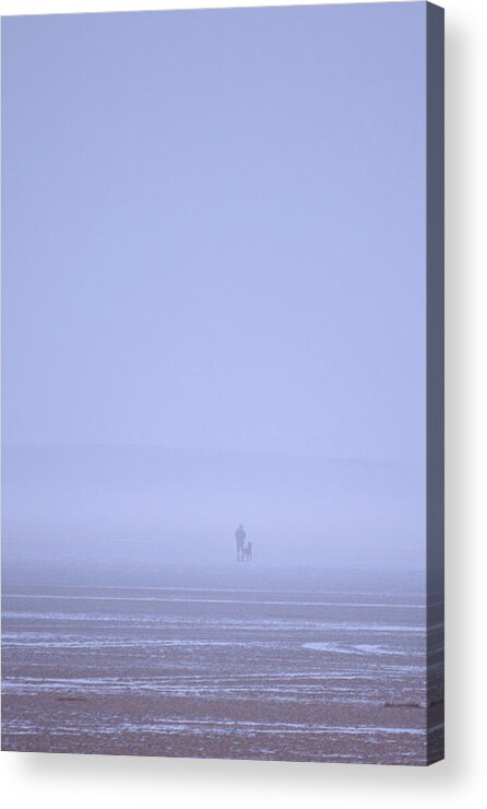 Walking Acrylic Print featuring the photograph Walking the dog in the mist by Spikey Mouse Photography