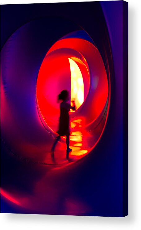 Abstract Acrylic Print featuring the photograph Walking With Light 2 by Christie Kowalski