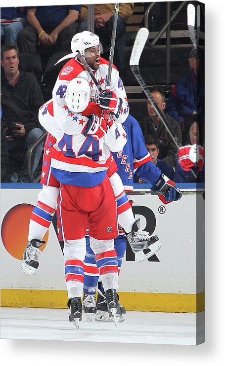 Playoffs Acrylic Print featuring the photograph Washington Capitals V New York Rangers by Jared Silber