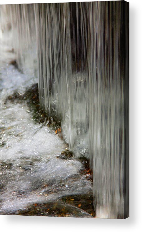 Waterfall Acrylic Print featuring the photograph Water meets Stone by James Knight