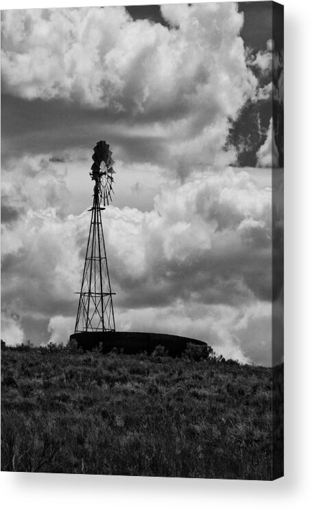 Colorado Photographs Acrylic Print featuring the photograph Water Tank And Windmill by Gary Benson