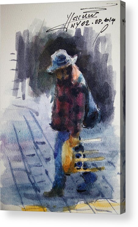 Watercolor Sketch Acrylic Print featuring the drawing Watercolor Sketch by Ylli Haruni