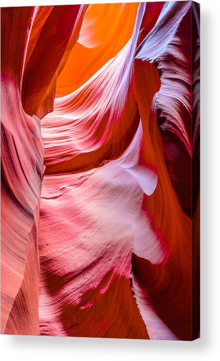 Antelope Canyon Acrylic Print featuring the photograph Waves of Redrock by Jason Chu