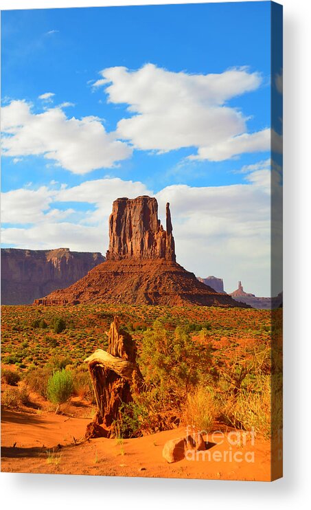 Monument Valley Acrylic Print featuring the photograph West Mitten at Monument Valley by Debra Thompson