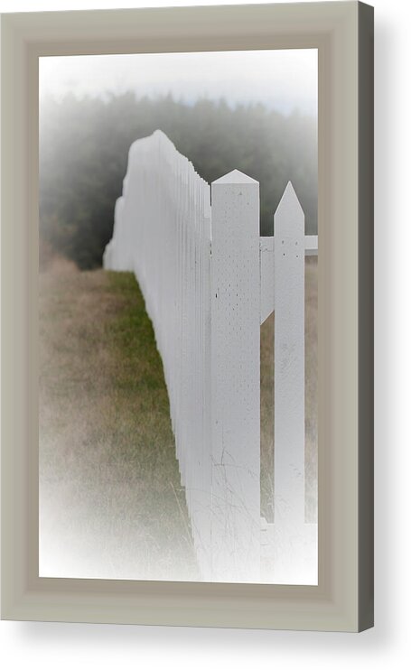 White Picket Fence Acrylic Print featuring the photograph White Picket Fence by Marie Jamieson