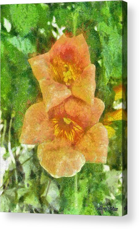 Bloom Acrylic Print featuring the painting Wild Flowers by Jeffrey Kolker
