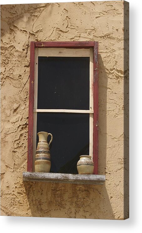 Window Acrylic Print featuring the photograph Window and Potteries by Randy Pollard