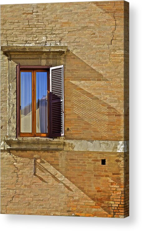 Art Acrylic Print featuring the photograph Window Shadow of Tuscany by David Letts