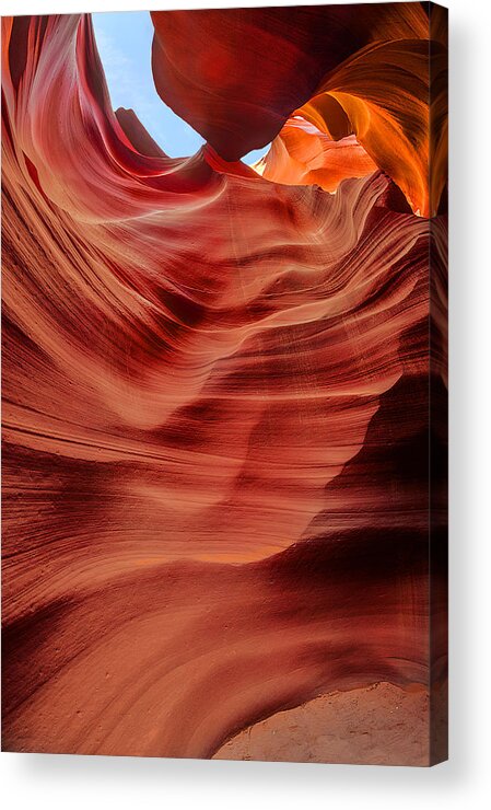 Antelope Canyon Acrylic Print featuring the photograph Winds of Sandstone by Jason Chu