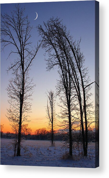 Dusk Acrylic Print featuring the photograph Winter at Dusk by Randy Pollard