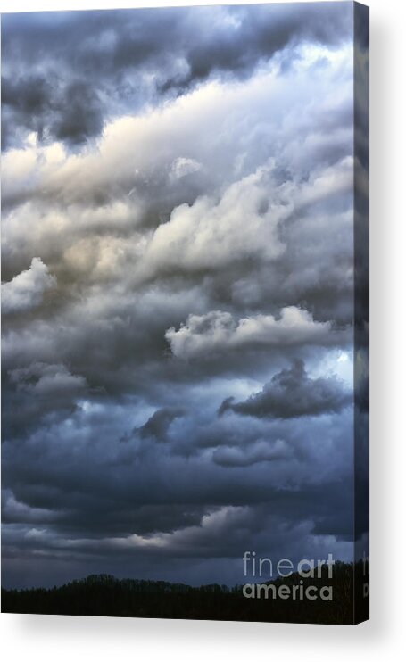 Stormy Sky Acrylic Print featuring the photograph Winter Storm Clouds by Thomas R Fletcher