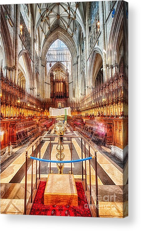 Cathedral Acrylic Print featuring the photograph York Minster V by Jack Torcello