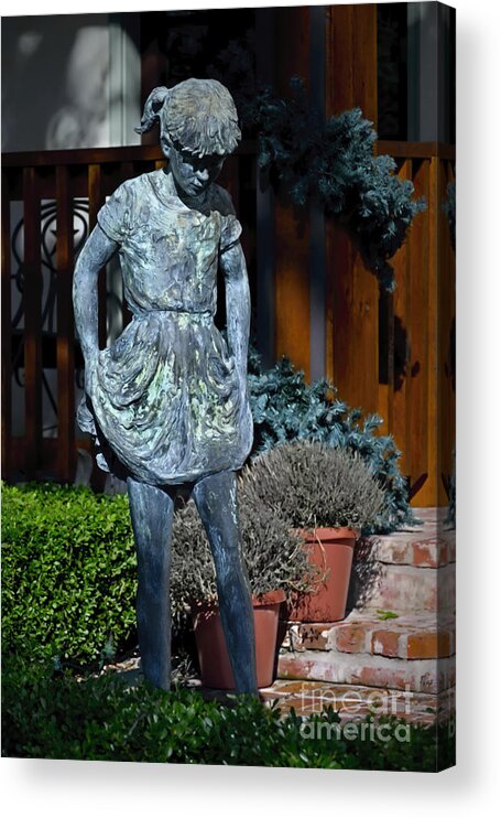 Young Acrylic Print featuring the photograph Young Girl in Bronze by Norman Gabitzsch