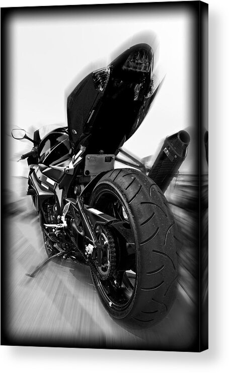 Suzuki Acrylic Print featuring the photograph Zoomed GSXR by Ricky Barnard