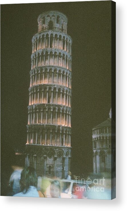 The Leaning Tower Of Pisa Acrylic Print featuring the photograph Oil Lamp Light by Dean Robinson