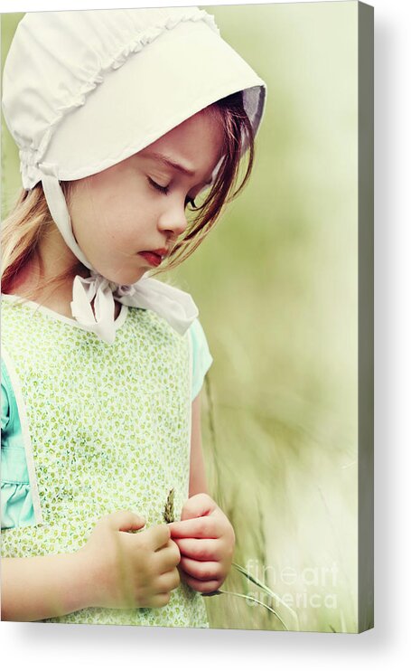 Amish Acrylic Print featuring the photograph Amish Child #1 by Stephanie Frey