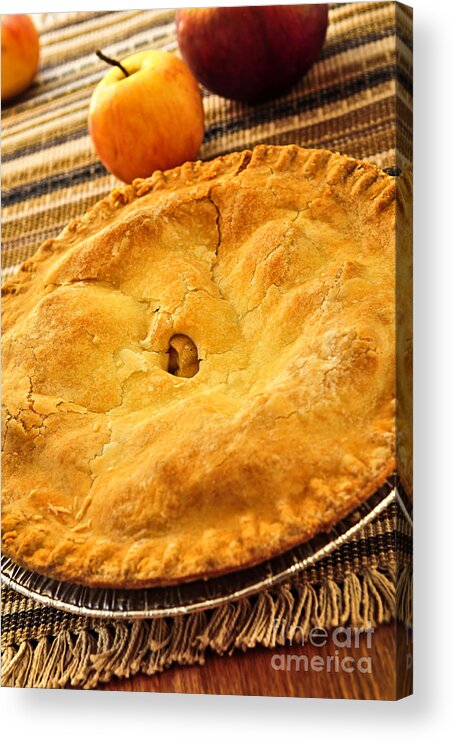 Pie Acrylic Print featuring the photograph Apple pie 1 by Elena Elisseeva