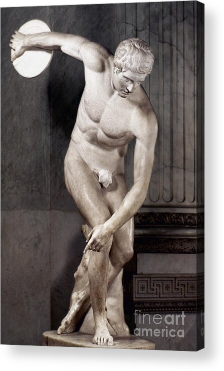 450 B.c Acrylic Print featuring the photograph Greece: The Discobolus #1 by Granger