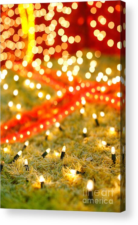 Closeup Acrylic Print featuring the photograph Outdoor Christmas decorations #1 by Gaspar Avila