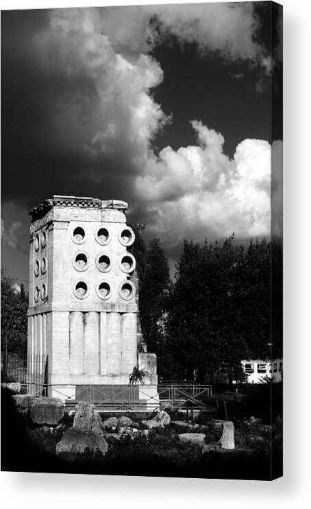 Tomb Acrylic Print featuring the photograph Italy, Rome - Tomb of Eurysaces the Baker by Fabrizio Troiani