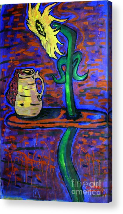 Abstract Acrylic Print featuring the painting Untitled 2003 #1 by Gustavo Ramirez
