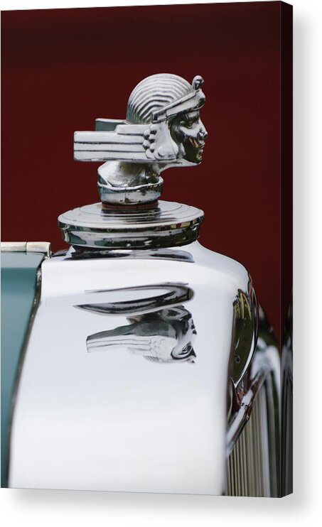 1934 Stutz Sv-16 Acrylic Print featuring the photograph 1934 Stutz SV-16 Hood Ornament by Jill Reger