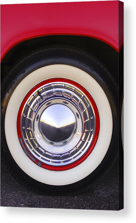 1955 Chevrolet Nomad Acrylic Print featuring the photograph 1955 Chevrolet Nomad Wheel by Jill Reger