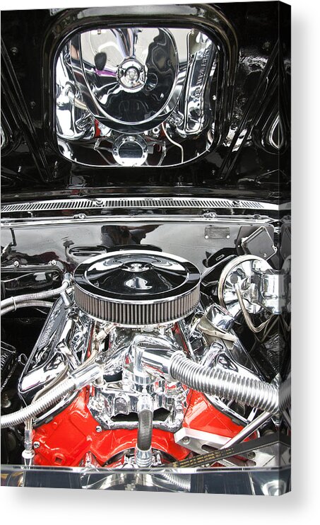 1967 Acrylic Print featuring the photograph 1967 Chevrolet Chevelle SS Engine 2 by Glenn Gordon