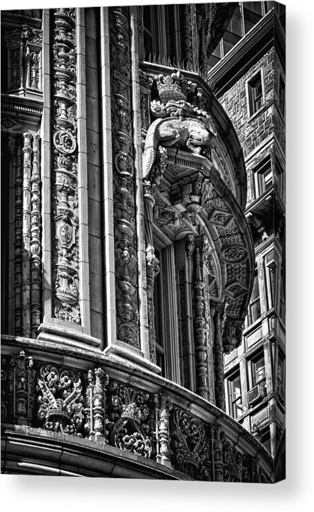 Black Russian Acrylic Print featuring the photograph Alwyn Court Building detail 31 by Val Black Russian Tourchin