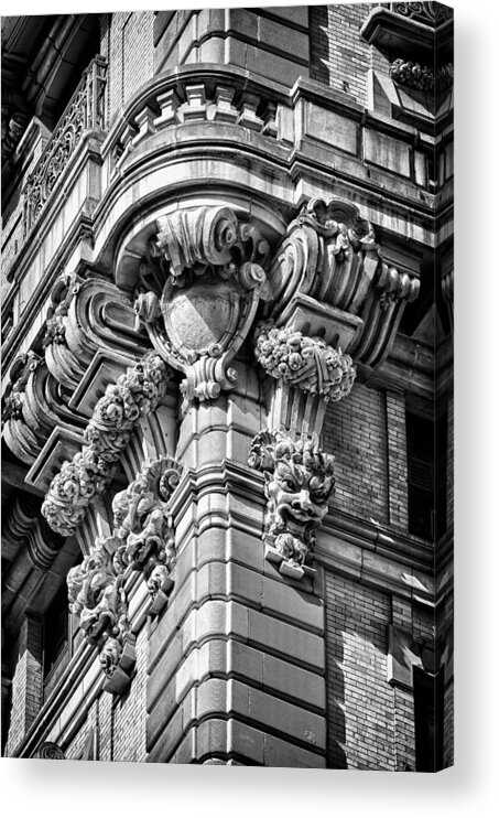 Us Acrylic Print featuring the photograph Ansonia Building Detail 40 by Val Black Russian Tourchin