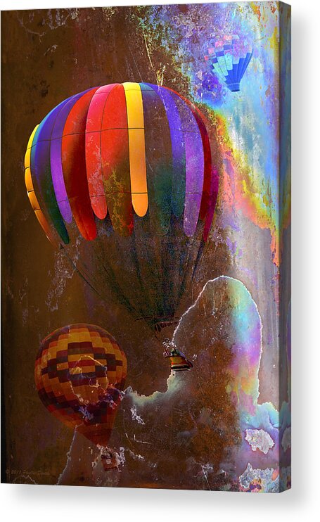 Balloons Acrylic Print featuring the photograph Balloon Racing by Phyllis Denton