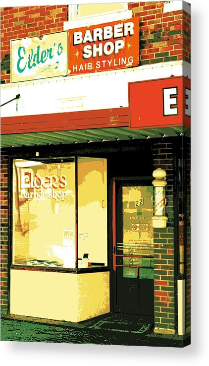 Americana Acrylic Print featuring the photograph Barber Shop by Sheri Parris