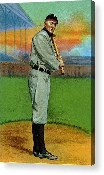Baseball. Ty Cobb Baseball Card Acrylic Print by Everett - Pixels
